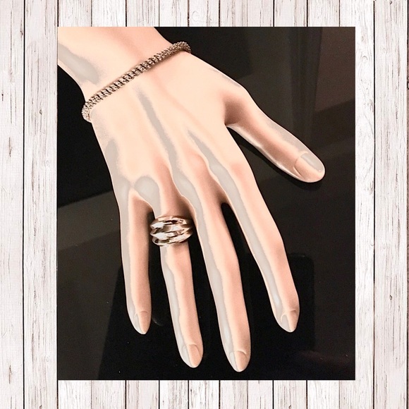 Sterling Silver Jewelry - STERLING SILVER WIDE RIBBED RING SIZE 5.5